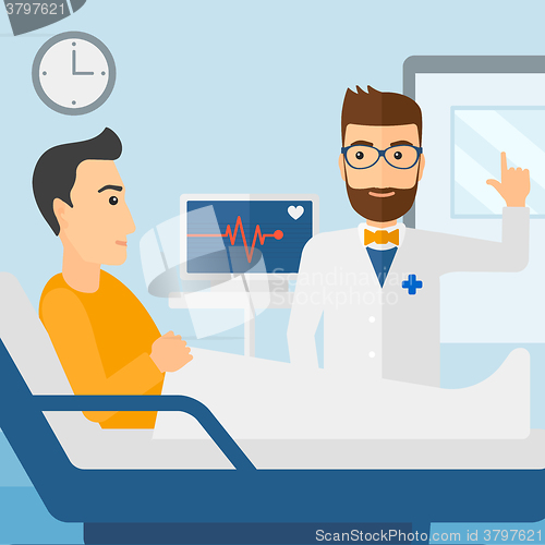 Image of Doctor visiting patient.