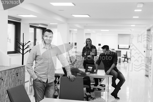 Image of young startup business man portrait at modern office