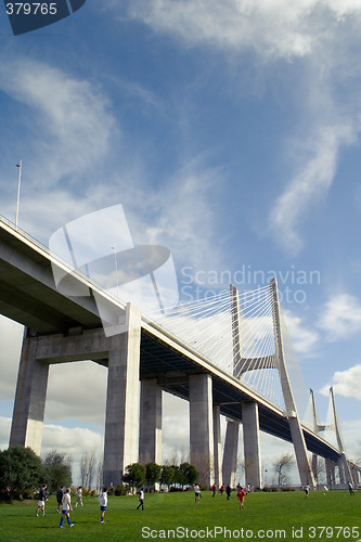 Image of Soccer By the bridge