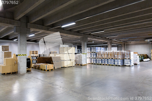 Image of cargo boxes storing at warehouse