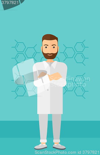 Image of Male laboratory assistant.