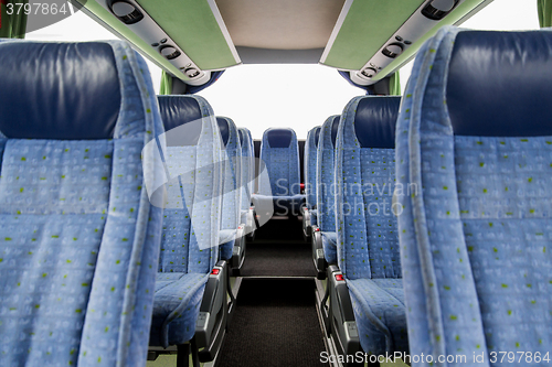 Image of travel bus interior and seats