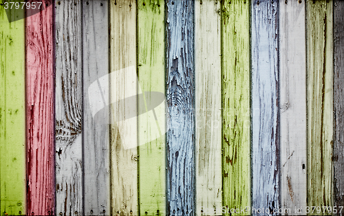 Image of Colorful wooden background