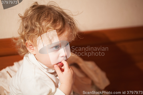 Image of Adorable thoughtful little child