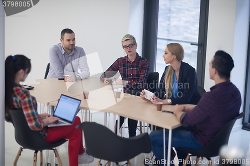 Image of startup business team on meeting