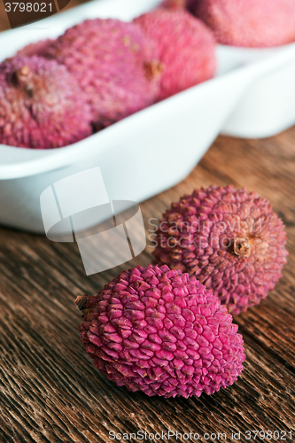 Image of Lychee fruit (litchi, liechee, or lichee)