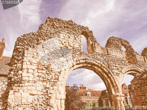 Image of St Augustine Abbey in Canterbury vintage