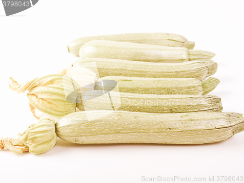 Image of Retro looking Courgettes zucchini