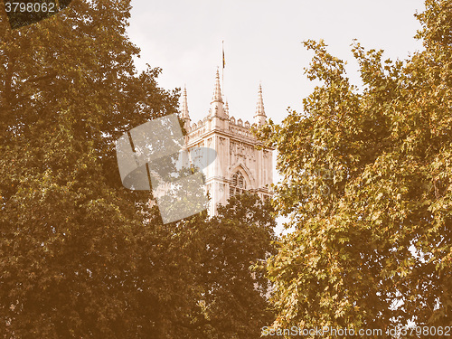Image of Westminster Abbey in London vintage