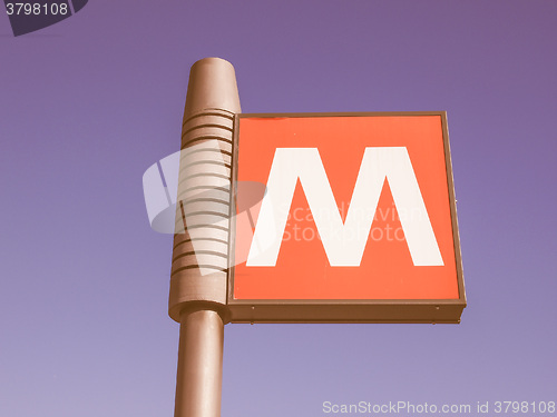 Image of  Subway sign vintage