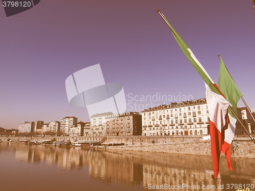 Image of River Po, Turin vintage