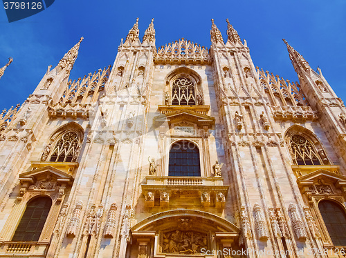 Image of Retro look Milan cathedral