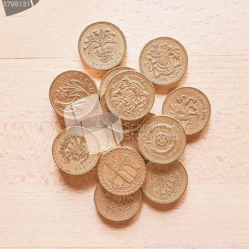 Image of  Pound coins vintage