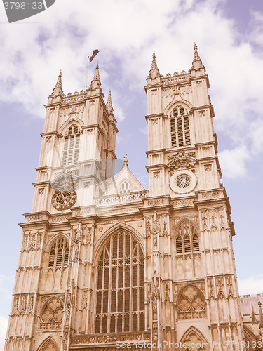 Image of Retro looking Westminster Abbey in London