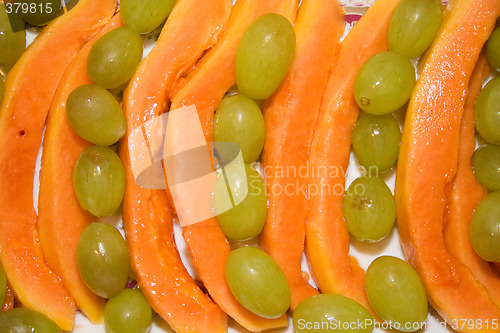 Image of Grapes and Papaya