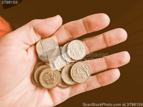 Image of  Pound coins vintage