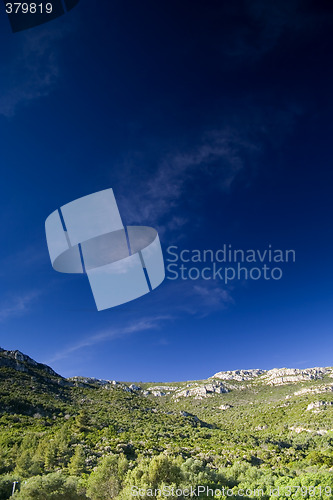 Image of Blue sky over the rocks mountain