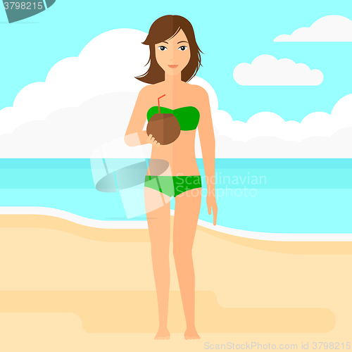 Image of Woman drinking cocktail.