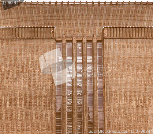 Image of Retro looking Tate Modern in London