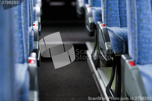 Image of travel bus interior and seats