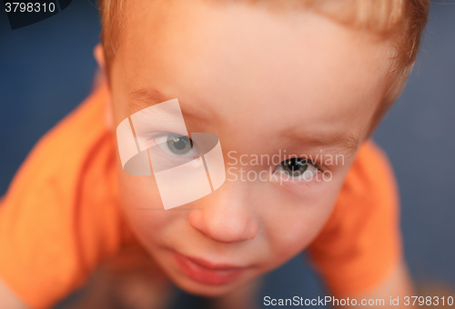 Image of Portrait of cute 3 year-old boy