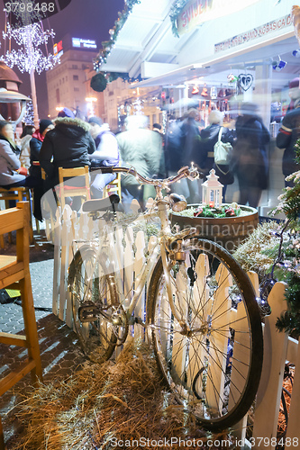 Image of Old bike as decoration on Jelacic Square