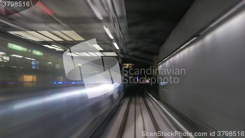 Image of Train\'s motion in metropolitan tunnel