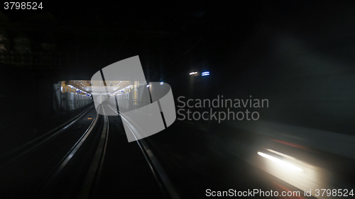 Image of View from window in Paris subway