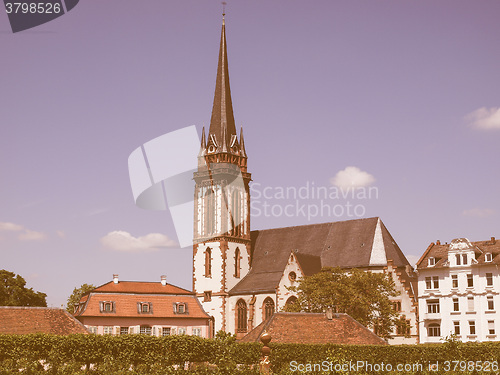 Image of St Elizabeth church in Darmstadt vintage