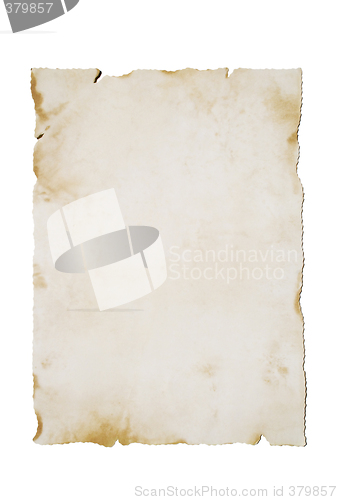 Image of Old paper on White (vertical)