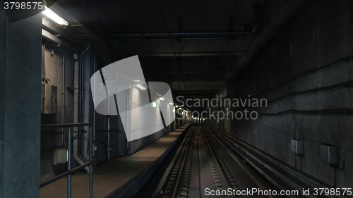 Image of View on subway rails 