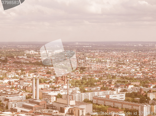 Image of Berlin aerial view vintage