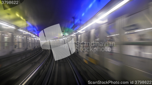 Image of View from window in Paris subway