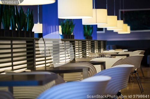 Image of Empty modern restaurant interior