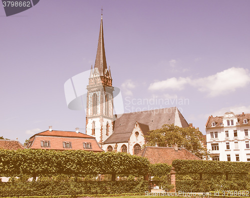 Image of St Elizabeth church in Darmstadt vintage