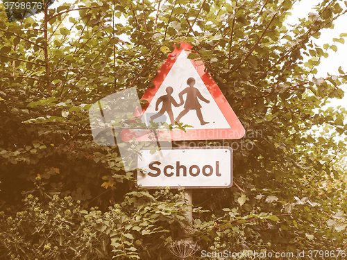 Image of  School children sign vintage