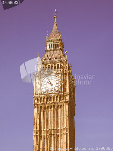 Image of Big Ben in London vintage