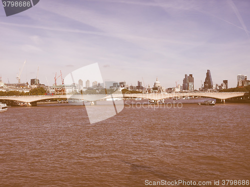 Image of Waterloo Bridge in London vintage