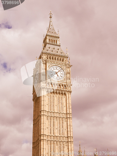 Image of Retro looking Big Ben in London