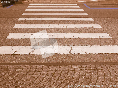 Image of  Zebra crossing sign vintage
