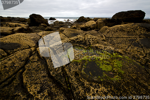 Image of in lanzarote  isle foam   cloud beach