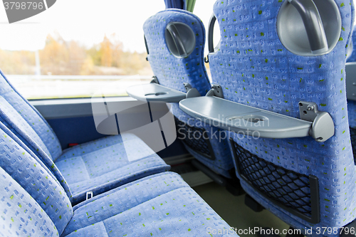 Image of travel bus interior and seats