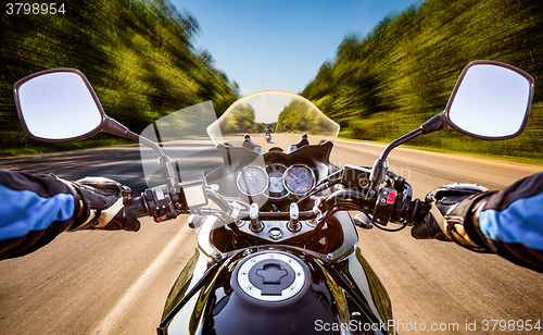 Image of Biker First-person view