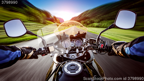 Image of Biker First-person view