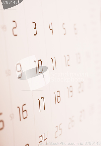 Image of  Calendar page vintage