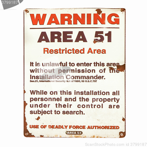 Image of  Warning sign vintage
