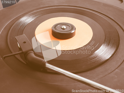 Image of  Vinyl record on turntable vintage