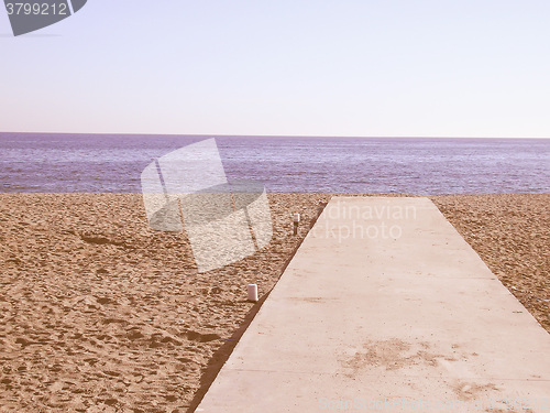 Image of Retro looking Beach picture