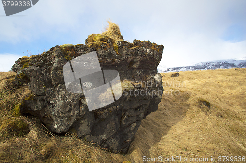 Image of Basalt stones at the cave near Vik, Iceland