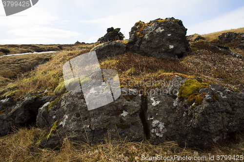 Image of Basalt stones at the cave near Vik, Iceland